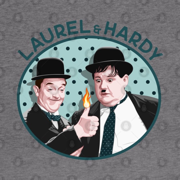 Laurel & Hardy - Give Me a Light (V2) by PlaidDesign